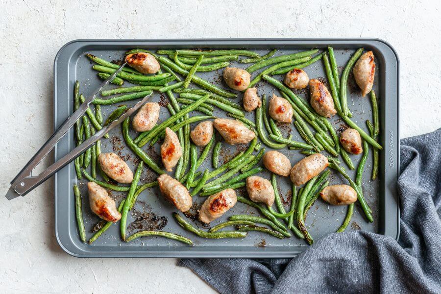 Green Beans & Sausage Sheet Pan