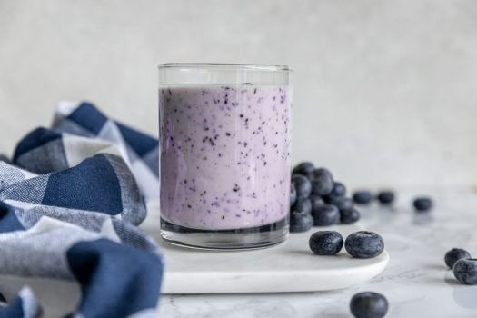 Keto Blueberry Smoothie Featured