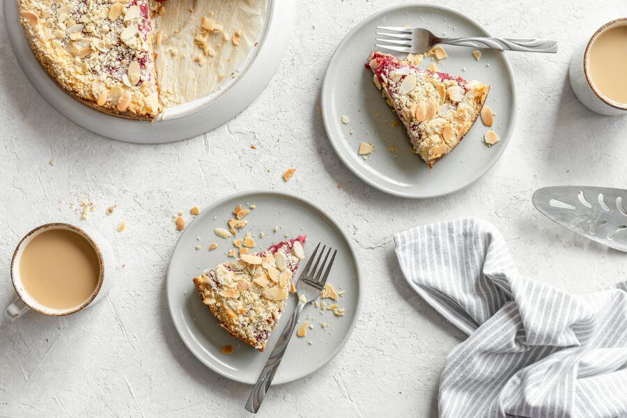 Keto Raspberry Cream Cheese Coffee Cake