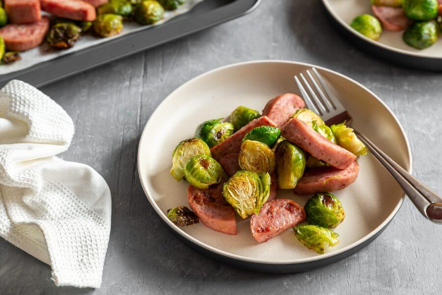 Sausage and Brussel Sprout Sheet Pan Meal