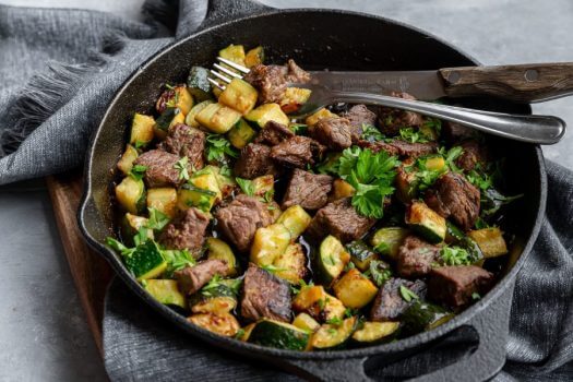 Steak Zucchini Skillet Featured