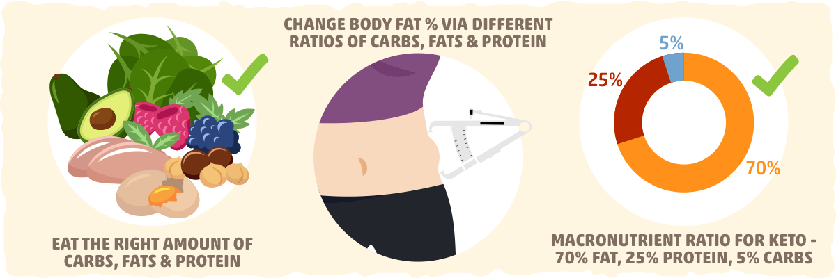 Keto Food Pyramid Principle 1: Macro Ratios