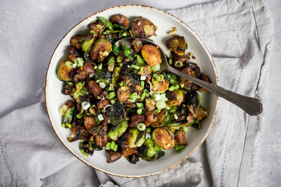 Asian Pork Belly Brussels Sprouts