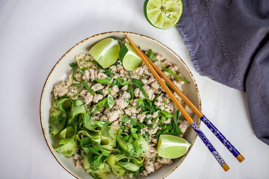 Keto Asian Pork & Cauliflower Bowl