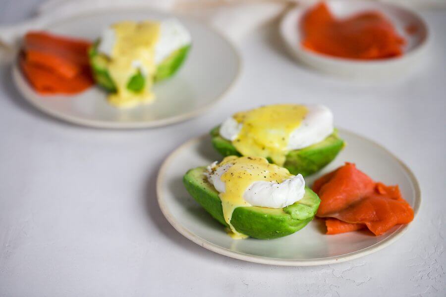 Keto Avocado Salmon Eggs Benedict