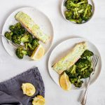 Baked Salmon with Pesto and Broccoli Featured