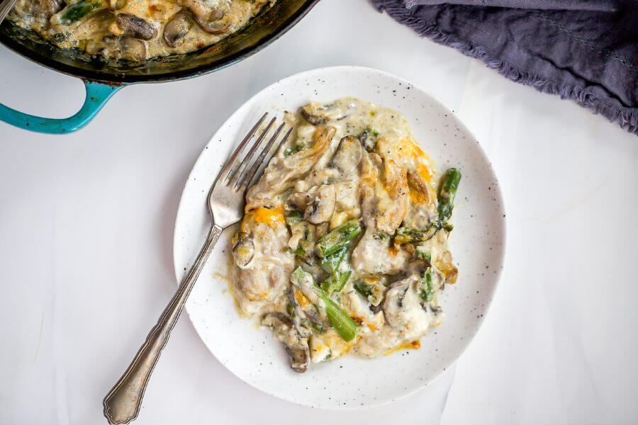 Keto Creamy Chicken Asparagus Casserole