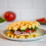 Ham and Cheese Chaffle Sandwich Featured