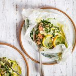 Salmon en Papillote with Spinach and Eggs Featured