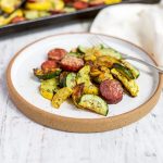Sausage and Zucchini Sheet Pan Meal Featured