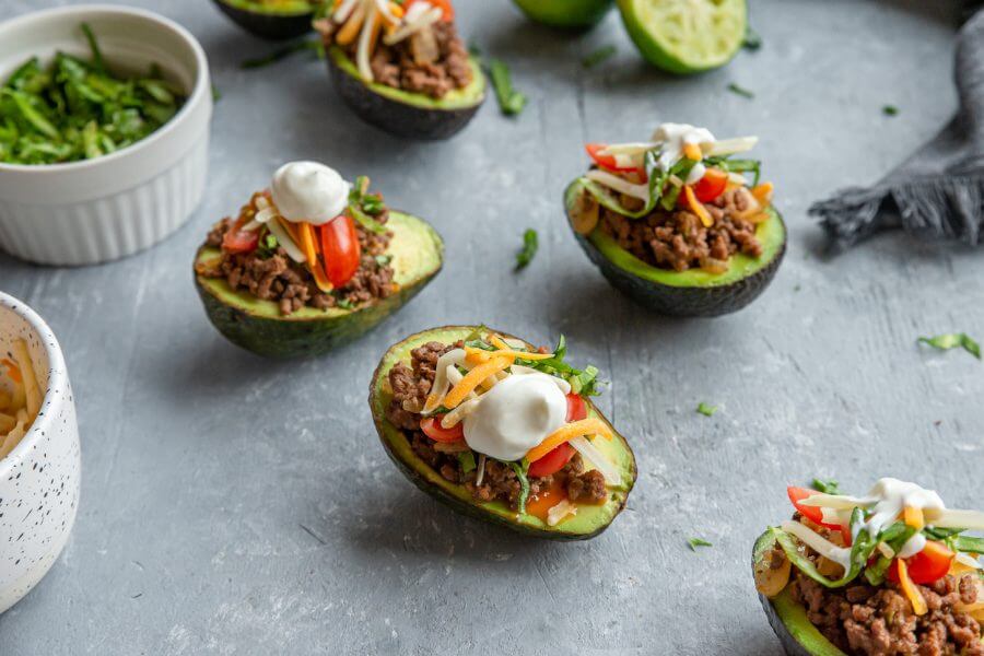 Keto Taco Stuffed Avocados