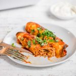 BBQ Chicken Crepe Enchiladas Featured