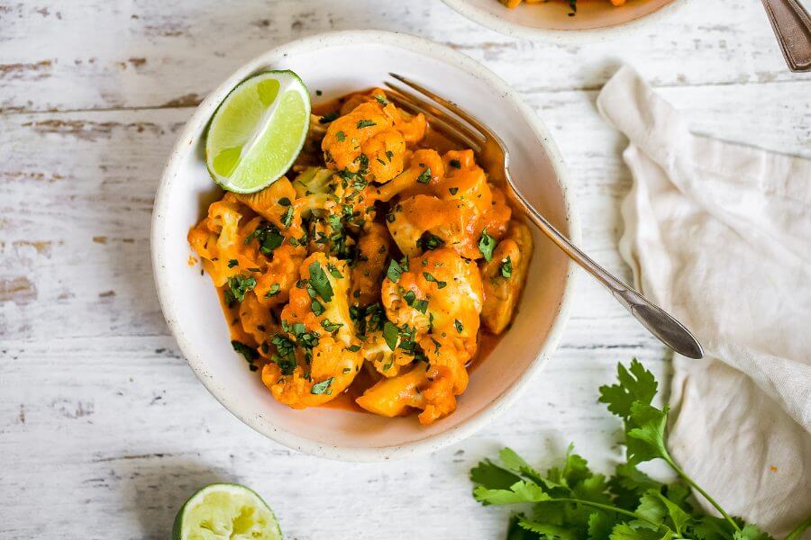 Keto Curry Chicken & Cauliflower Skillet