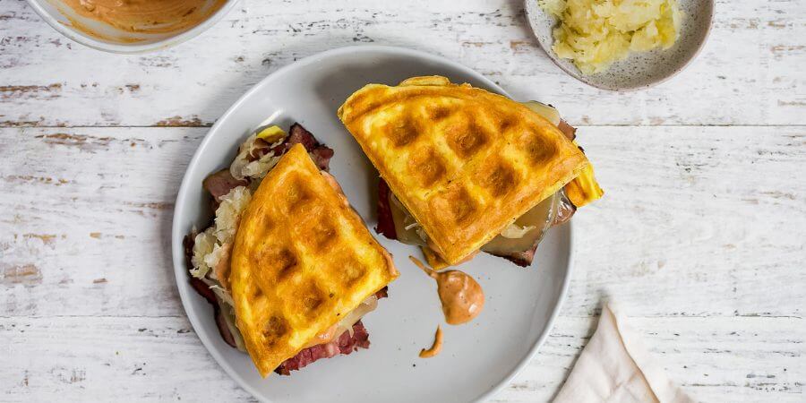 Keto Reuben Chaffles Second