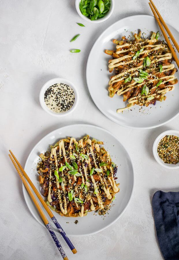 Okonomiyaki Chaffles Long