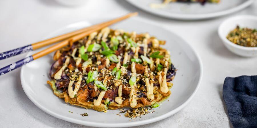 Keto Okonomiyaki Chaffles
