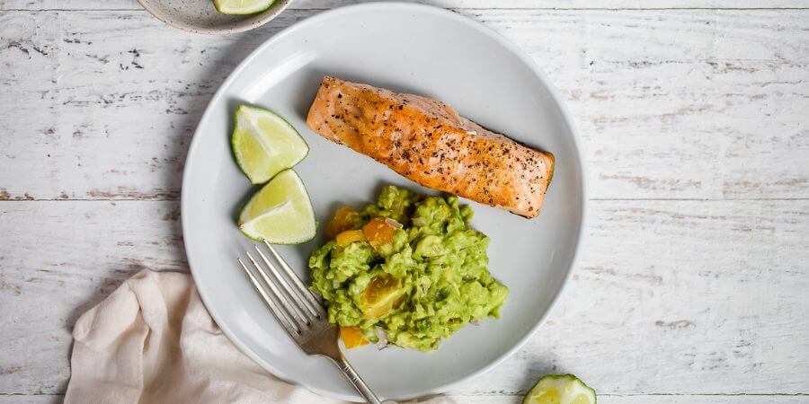 Seared Salmon with Guacamole Second