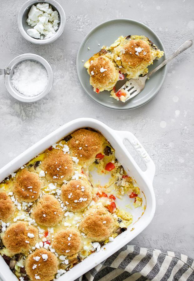 Keto Breakfast Biscuit Bake Long