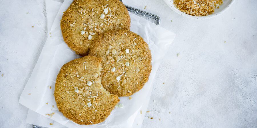 Keto Coconut White Chocolate Chip Cookies Second