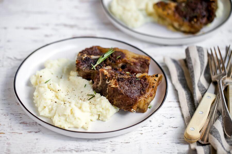 Keto Lamb Chops with Cauliflower Mash