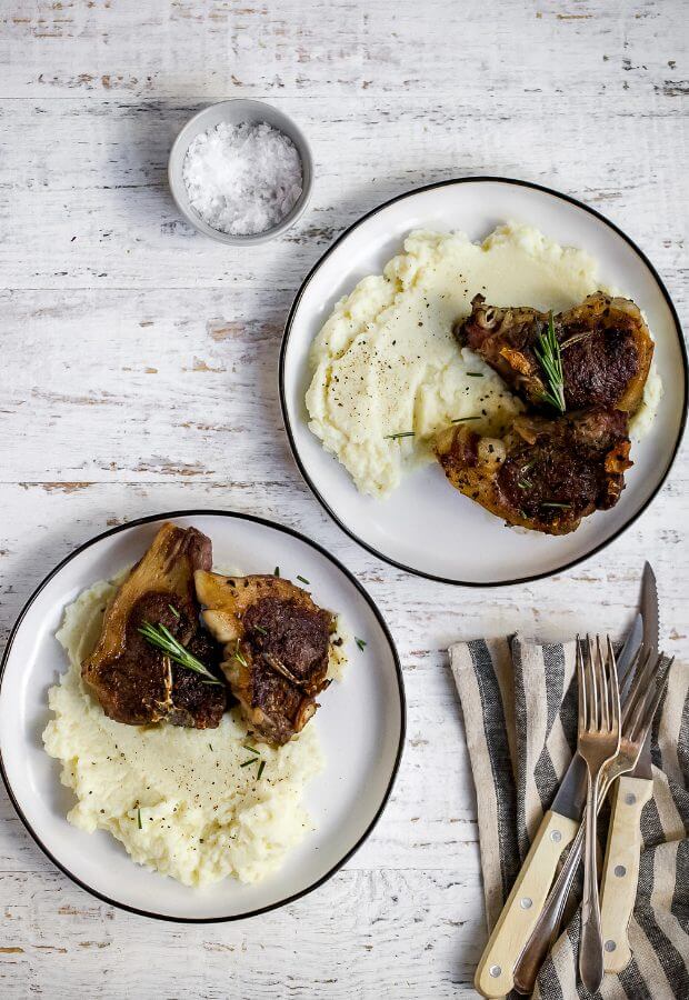 Lamb Chops with Cauliflower Mash Long