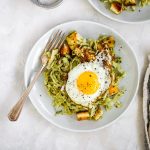 Keto Cheesy Cabbage Pesto Hash Featured