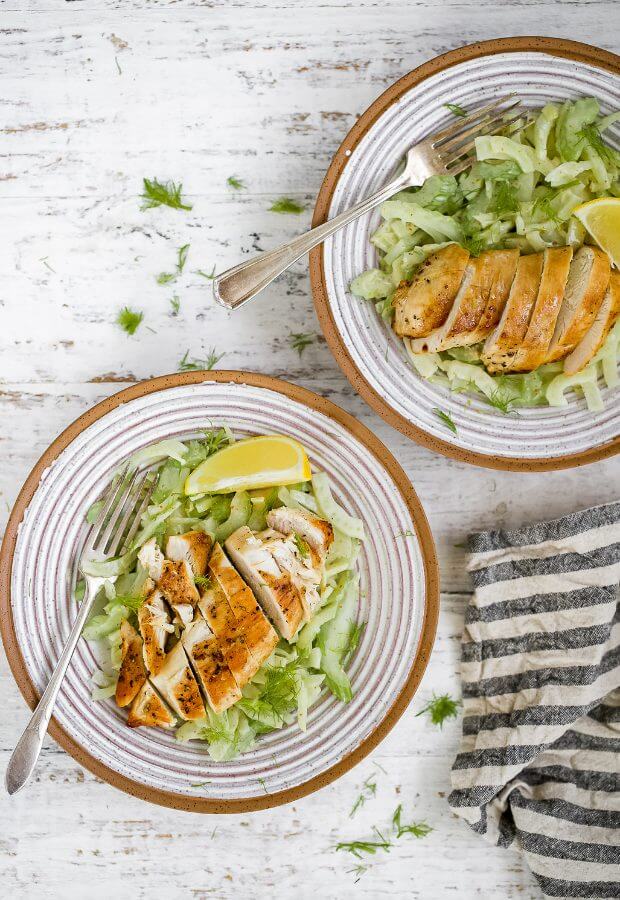 Keto Chicken Fennel and Celery Salad Long