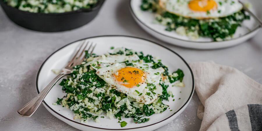 Keto Easy Eggs &amp; Veggie Bowl Second