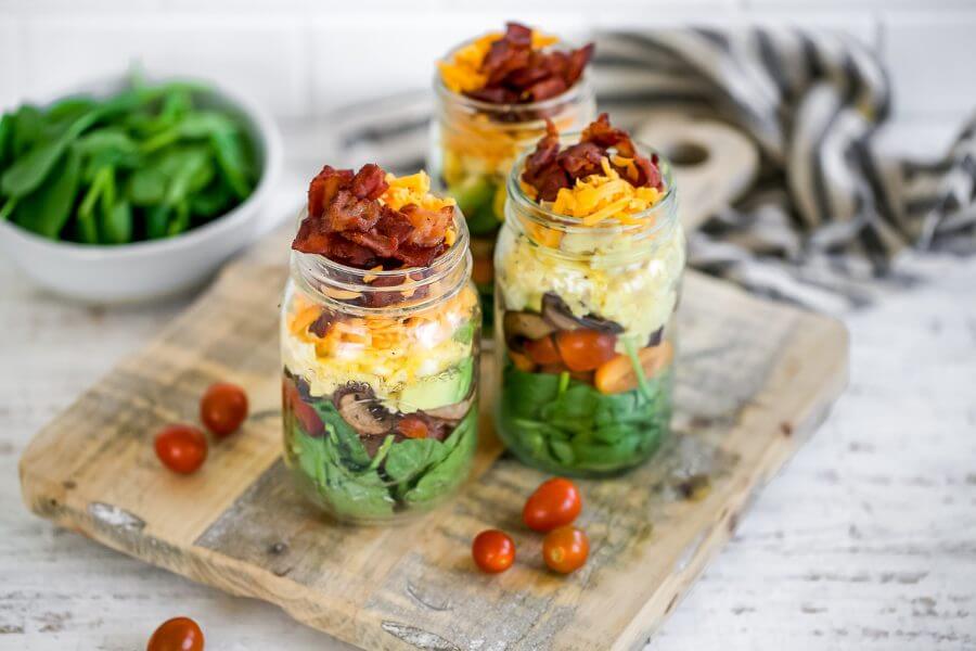 Keto Meal Prep Brunch Jars