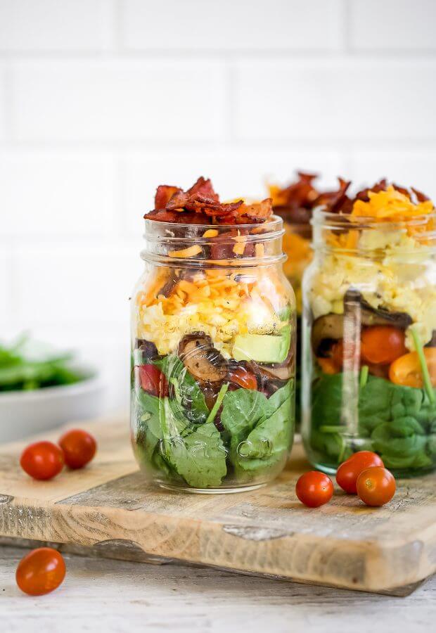 Keto Meal Prep Brunch Jars Long