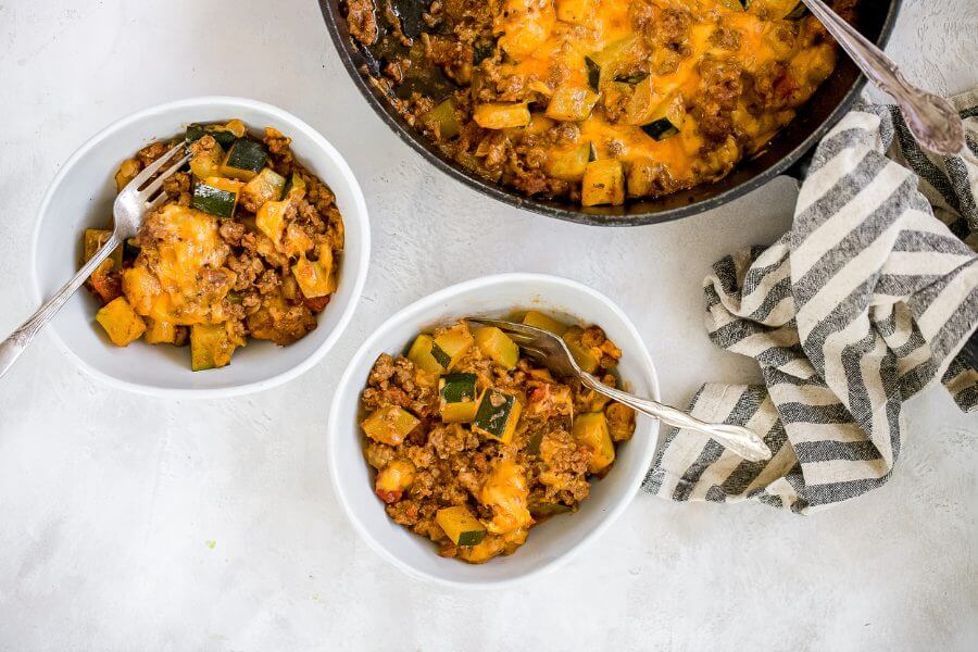 Low Carb Cheeseburger In Bowl