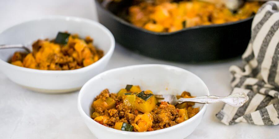 Low Carb Cheeseburger In Bowl Second