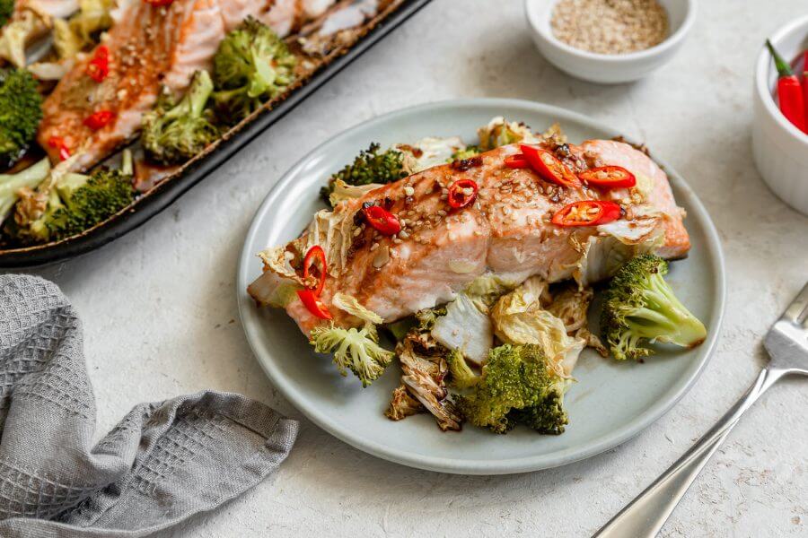 Keto Teriyaki Salmon with Veggies