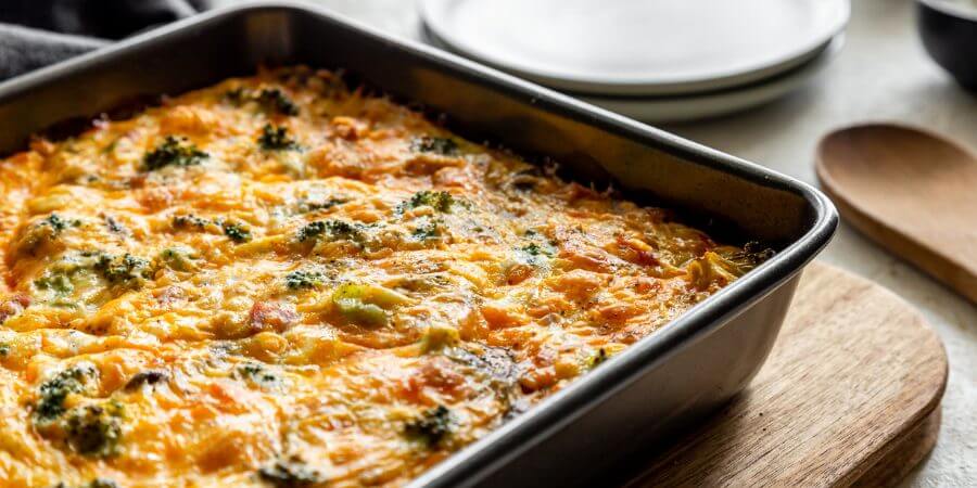 Keto Broccoli, Ham, &amp; Mushroom Bake Second