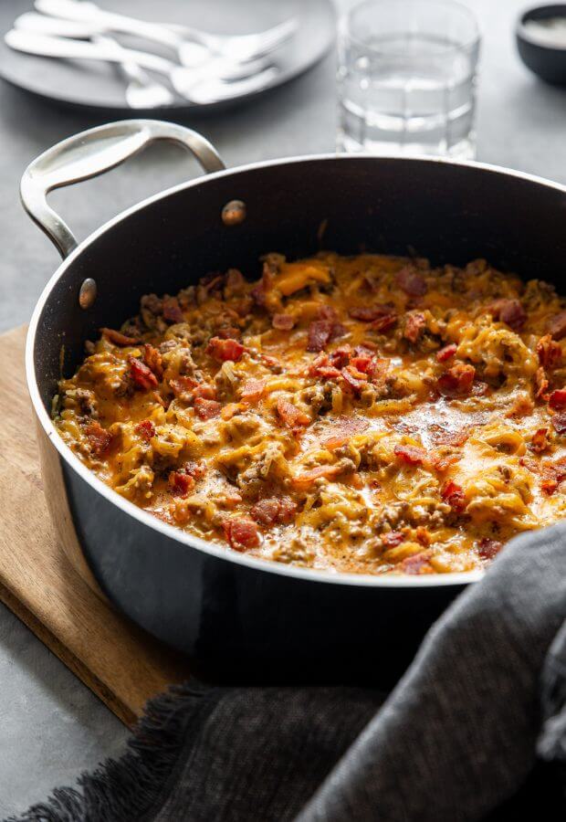 Keto Cheeseburger Casserole Long