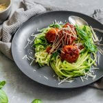 Keto Turkey Meatballs and Zoodles Featured