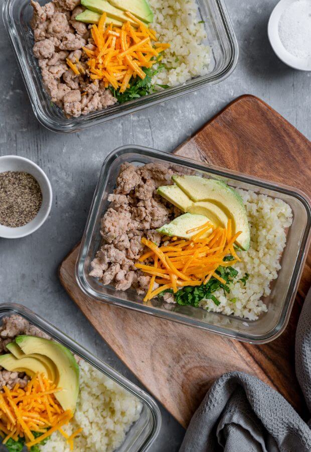 Keto Turkey Taco Bowls Long