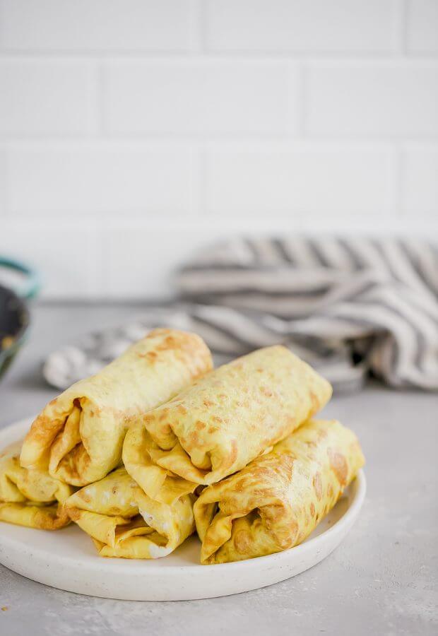 Keto Egg Roll Wrap Long