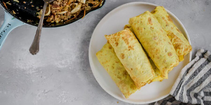 Keto Egg Roll Wrap Second