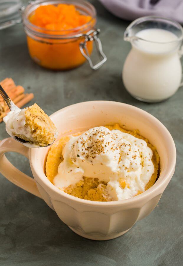 Keto Pumpkin Mug Cake Long