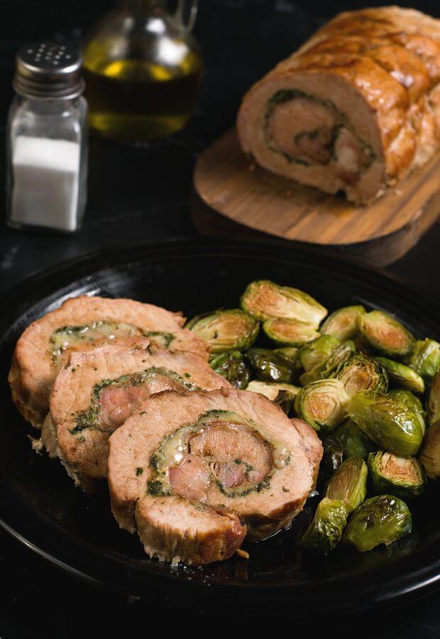 Keto Stuffed Pork Loin Long