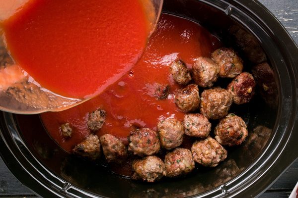 Keto Slow Cooker Parmesan Meatballs 6