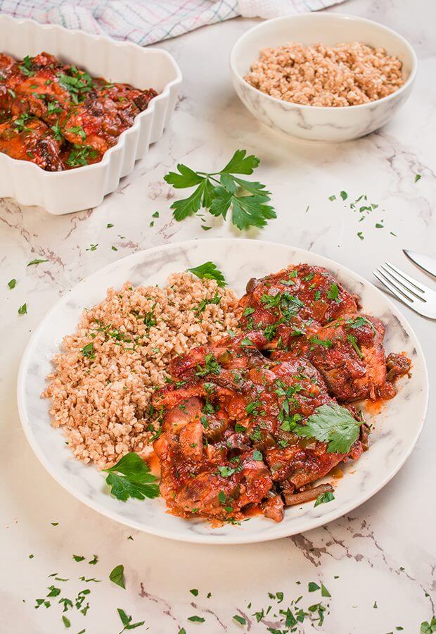 Keto Chicken Cacciatore Long Shot