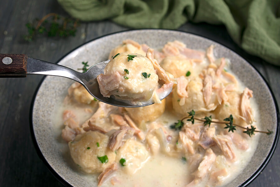 Keto Chicken and Dumplings