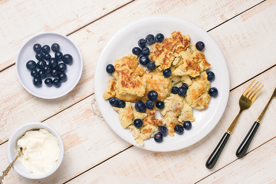 Keto Scrambled Blueberry Pancakes