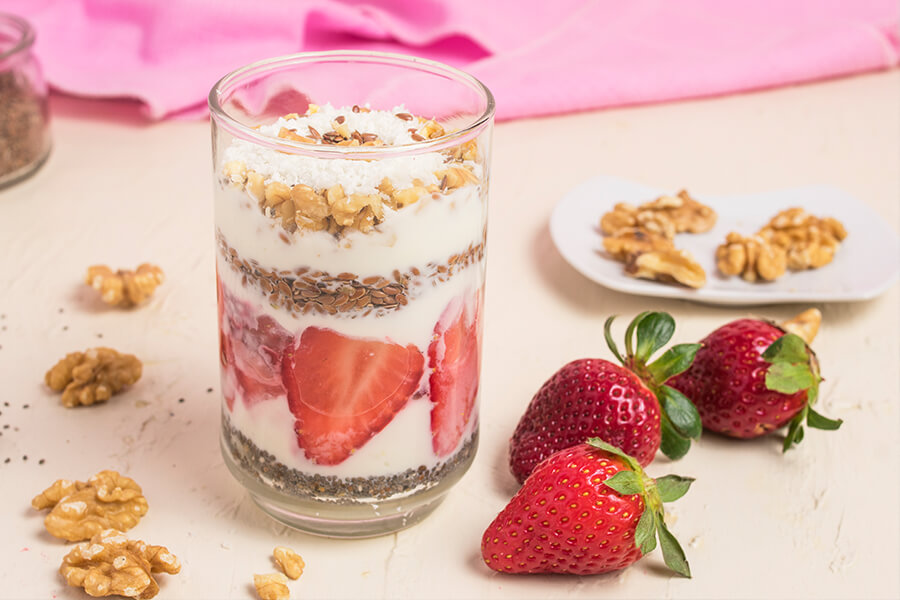 Keto Strawberry Chia Parfait