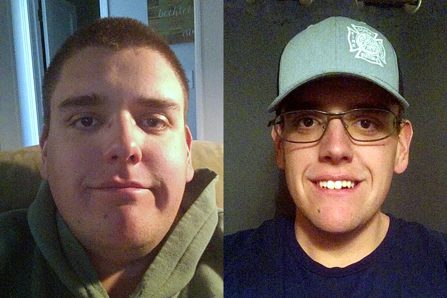 Richard's face before and after keto